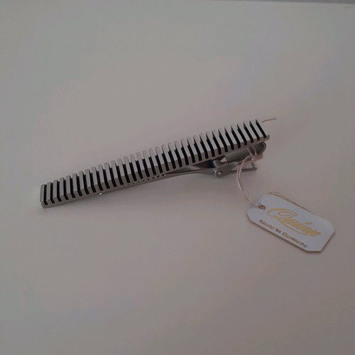 Tie Clip stainless steel new with ribbed vintage design
