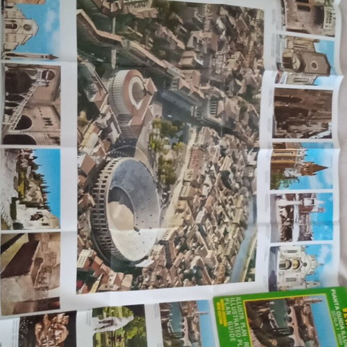 Verona map used, Italian