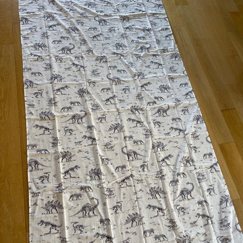 Zara home curtains with dinosaurs used, 2 pieces, 100% cotton