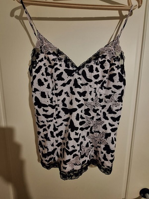 Τοπ Karen Millen με κέντημα και πεταλούδες σαν καινούργιο, μαύρο και μπεζ