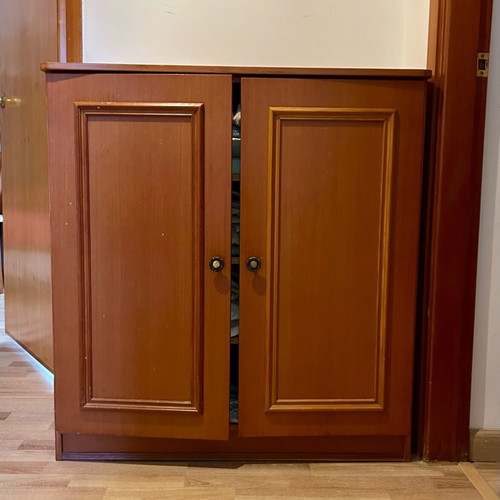 Wall unit cabinet used, plywood and veneer finish