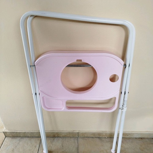 Bebejou Baby Bath with Folding Stand and Built-in Thermometer like new