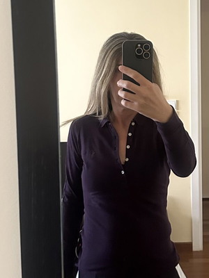 Ralph Lauren Polo Long Sleeve Shirt Julie Slim Fit New, Purple
