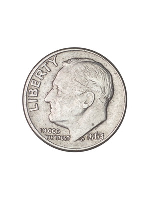 Roosevelt Silver Dime 1963 used