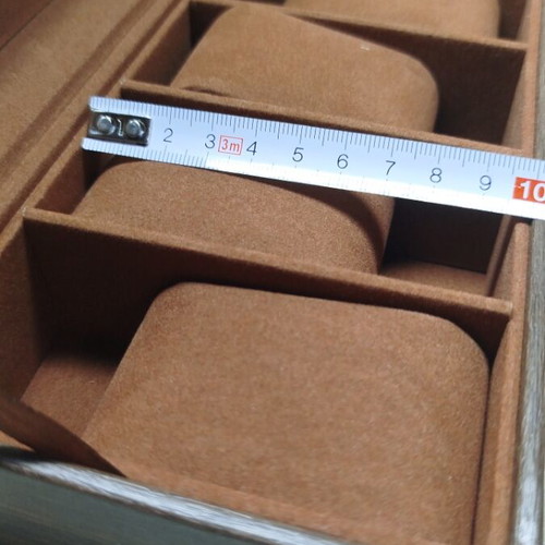 Watch storage case new, brown with 6 compartments
