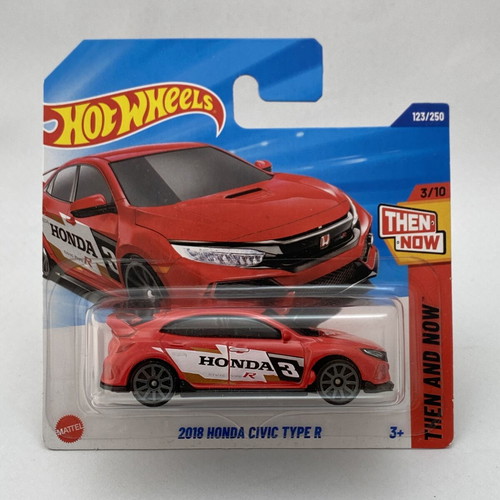 2018 Honda Civic Type R Hot Wheels Then & Now toy car, red
