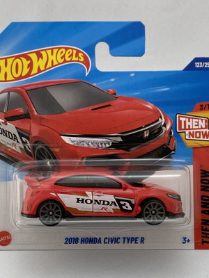2018 Honda Civic Type R Hot Wheels Then & Now toy car, red