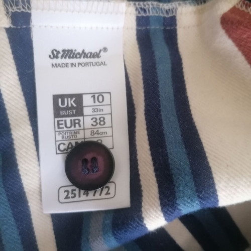 Retro cotton vest used, colorful, size M-L by Marks & Spencer
