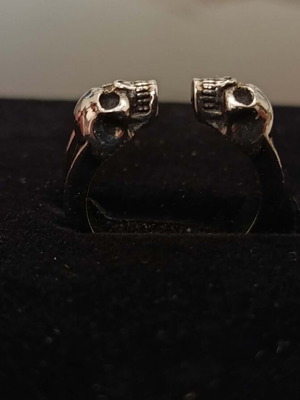 Alexander McQueen men's ring used, black and gray
