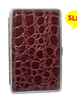 Ταμπακιέρα 20 τσιγάρων slim καινούργια, μεταλλική με ανάγλυφο σχέδιο