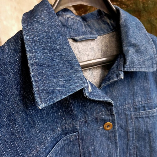 Gina Licardo denim vest like new, size 50, blue