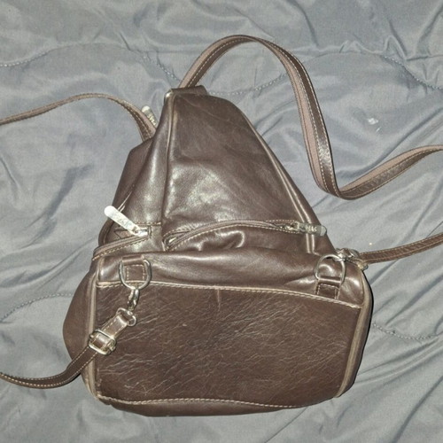 Dias leather bag used brown backpack