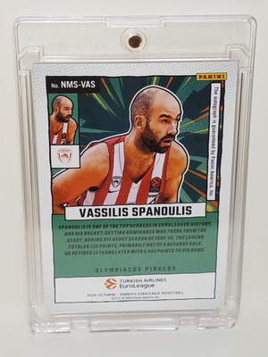 Donruss Euroleague NET Marvels 2024-25 Red Laser autograph card Vassilis Spanoulis