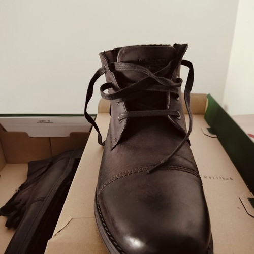 Lasocki men's leather ankle boots new, brown, size 41