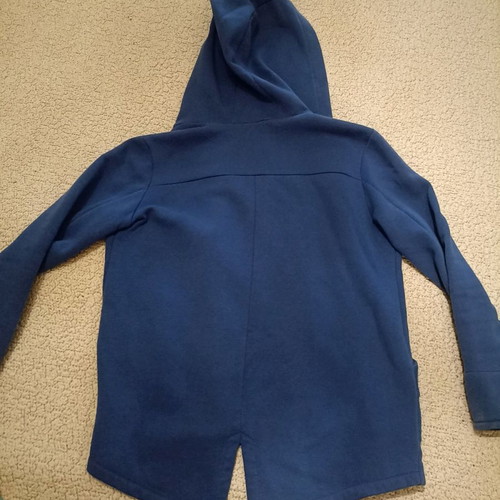 Blue sweatshirt jacket used for boy 10 years with zipper