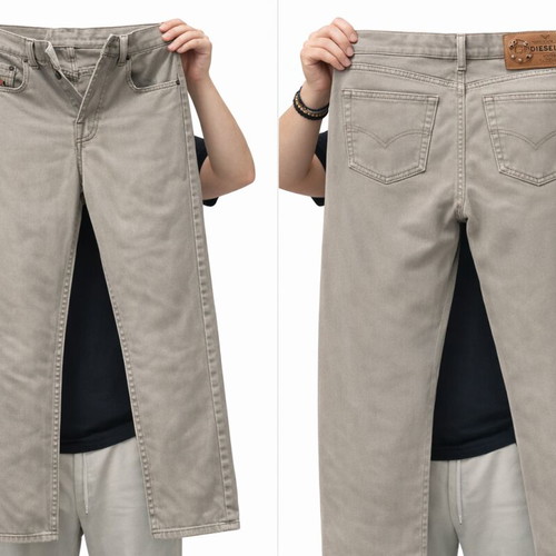 Diesel Ochise Cotton XXX Legwear pants used, beige, size 29
