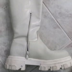 Women's boots used, white, size 37