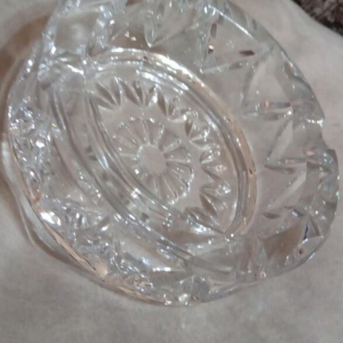 Crystal ashtray new from Czechia
