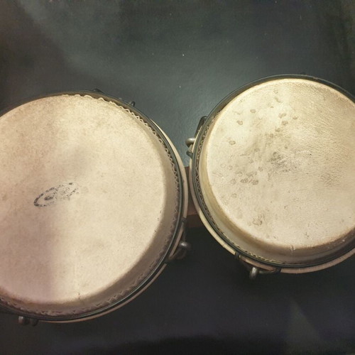 Cosmic Percussion CP bongos used, 7” and 6” set natural wood