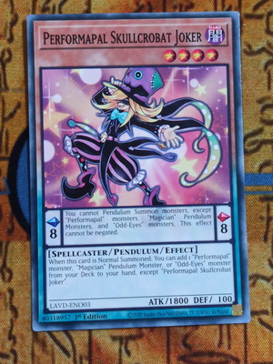 Performapal Skullcrobat Joker κάρτα Yu-Gi-Oh!