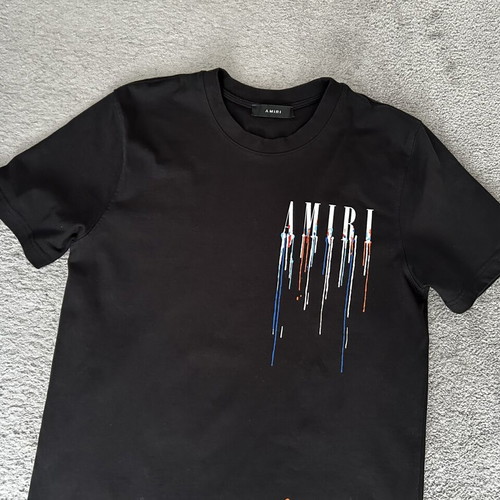 Amiri Paint Drip Core Logo Tee Black size L like new