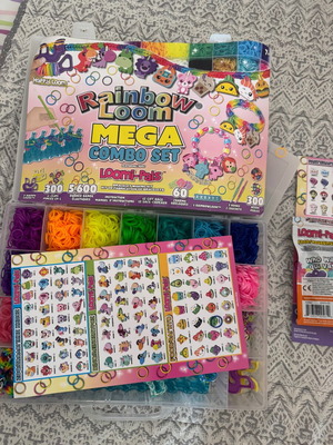 Rainbow Loom Loomi-Pals Mega Combo Bracelet set like new, 2 kits with pouch