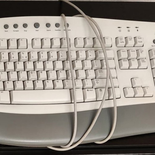 Microsoft Internet Keyboard used, retro wired PS/2 model RT9443