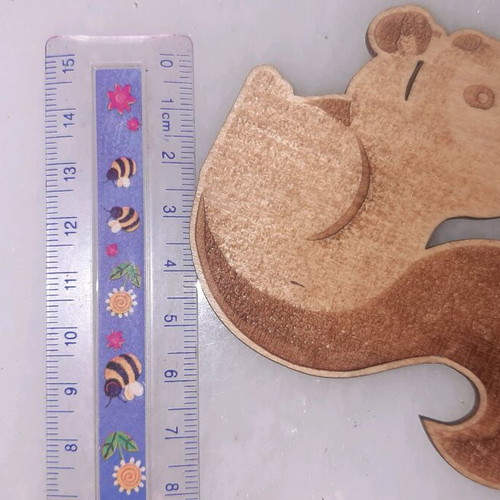Wooden squirrel magnet new