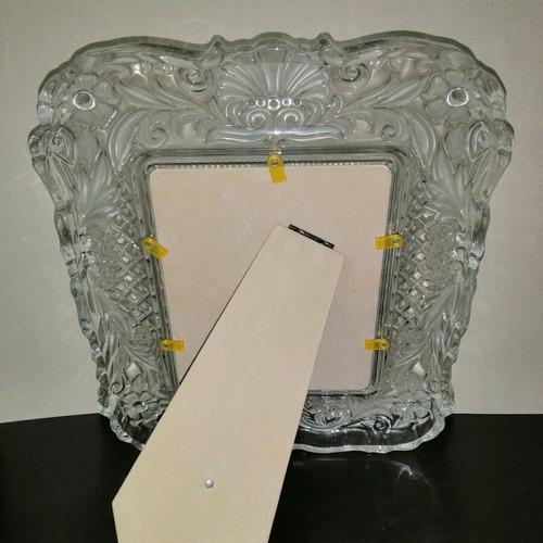 Large embossed glass frame like new