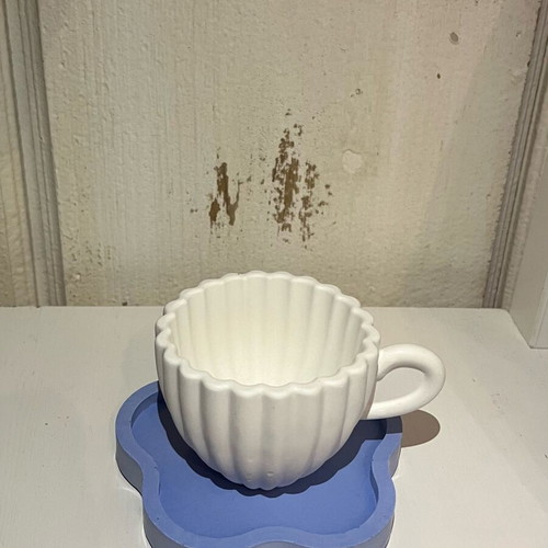 Gypsum set handmade decorative saucer with cup new