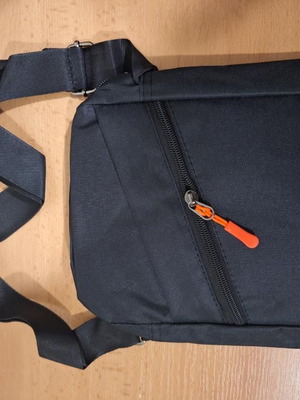 Modern men's bag new, black and orange