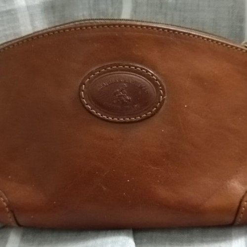 Leather mini purse Aldo used, brown