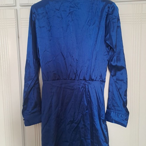Satin blue dress new, mini, size XS
