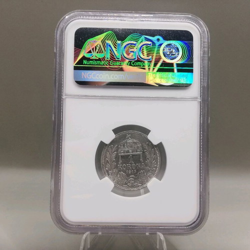 Austro-Hungary 1 korona 1915 NGC AU55 used