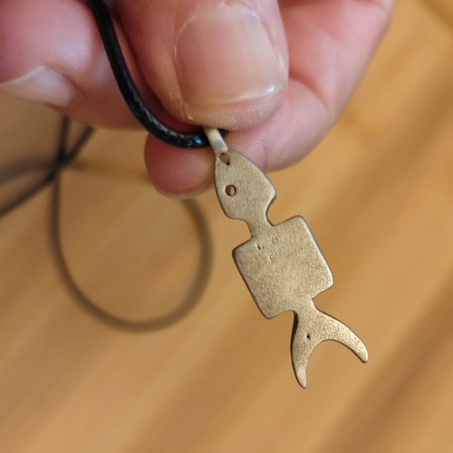 Fish pendant new, silver with mirror unisex design