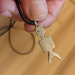 Fish pendant new, silver with mirror unisex design