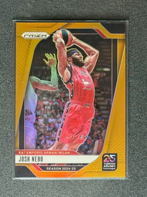 2024-25 Panini Prizm EuroLeague Josh Nebo χρυσή κάρτα #/10