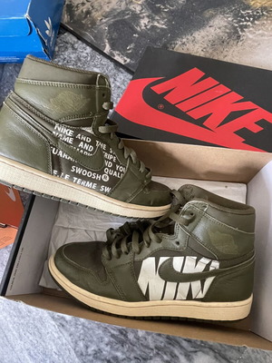 Air Jordan 1 High OG sneakers size 44.5 used, green