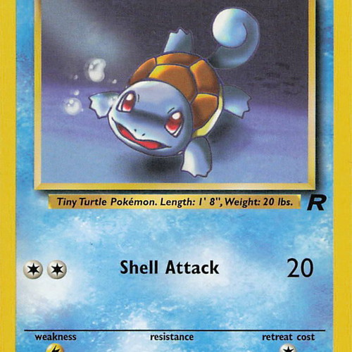 Pokémon TCG Squirtle 68/82 Team Rocket card like new