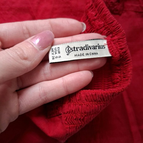Stradivarius crop top red like new, summer
