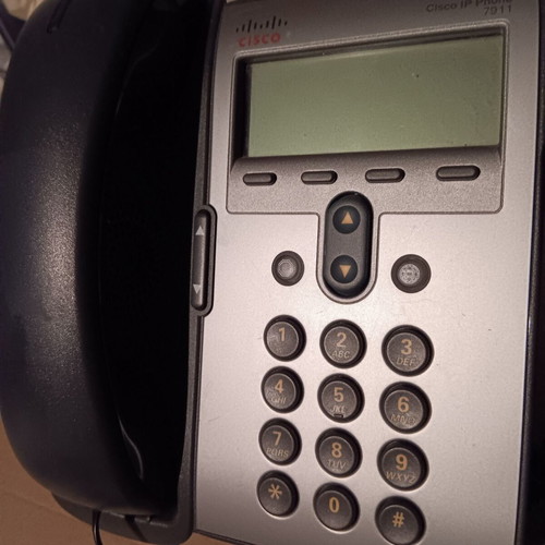 Cisco landline phone used, silver, wired