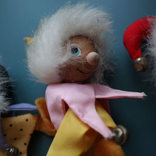 Wooden clown puppets for puppet theater like new