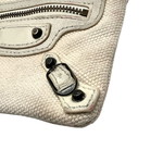 Balenciaga City cloth coin wallet used, beige