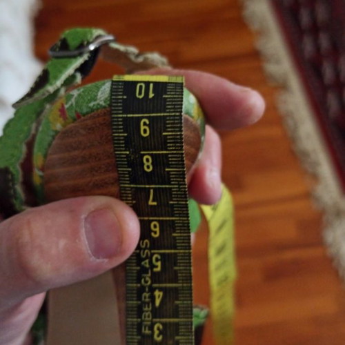 Green sandals used with wooden heel size 38