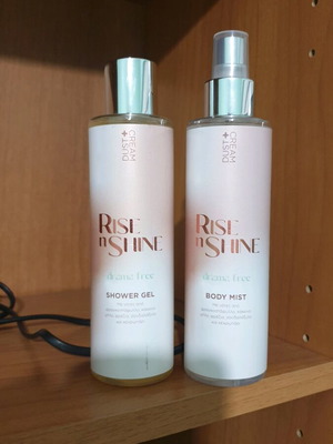 Shower gel and body mist Rise 'n Shine new, together
