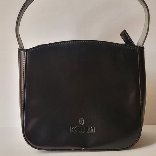 KEM Vintage leather handbag like new, black