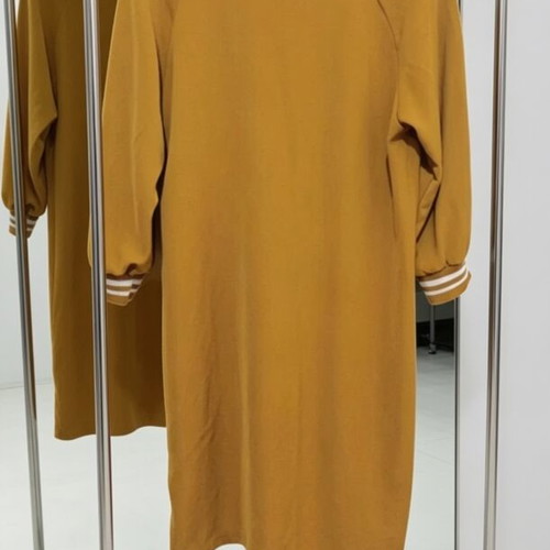 Amisu dress-blouse with side buttons like new, size M, yellow