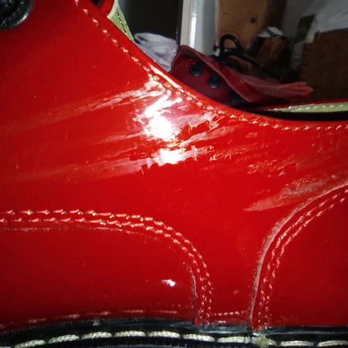 Kickers Declow Patent Leather Convertible Oxfords Loafers red size 38 used