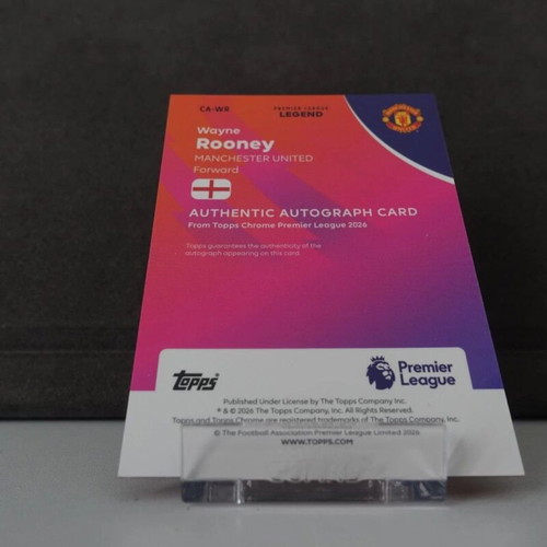 Topps Chrome Premier League 2025-26 Wayne Rooney Manchester United Auto