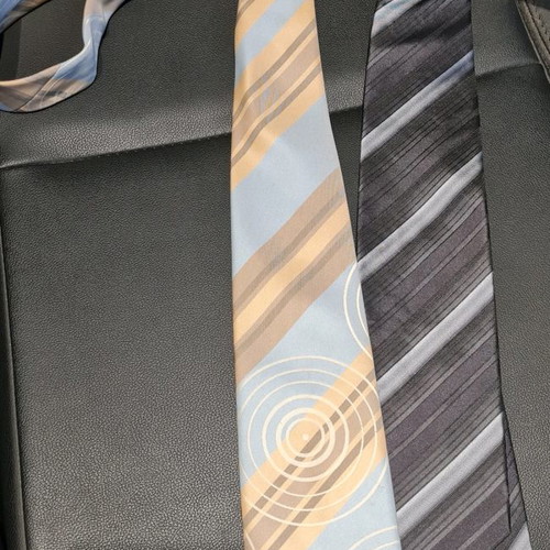 Striped ties used, pack of 12, including Cerruti and U. Balestra